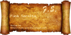 Funk Sarolta névjegykártya