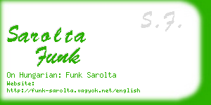 sarolta funk business card